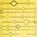 Square Solid Yellow Modern Rug, con3067yw