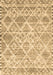 Machine Washable Abstract Brown Contemporary Rug, wshcon3068brn