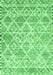 Machine Washable Abstract Emerald Green Contemporary Area Rugs, wshcon3068emgrn