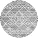 Square Abstract Gray Contemporary Rug, con3068gry