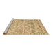 Sideview of Machine Washable Abstract Brown Contemporary Rug, wshcon3068brn