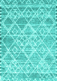 Abstract Turquoise Contemporary Rug, con3068turq