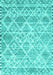 Abstract Turquoise Contemporary Rug, con3068turq