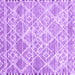 Square Machine Washable Abstract Purple Contemporary Area Rugs, wshcon3068pur