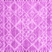 Square Abstract Pink Contemporary Rug, con3068pnk