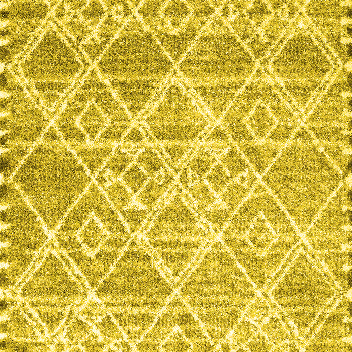 Machine Washable Abstract Yellow Contemporary Rug, wshcon3068yw