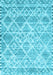 Abstract Light Blue Contemporary Rug, con3068lblu