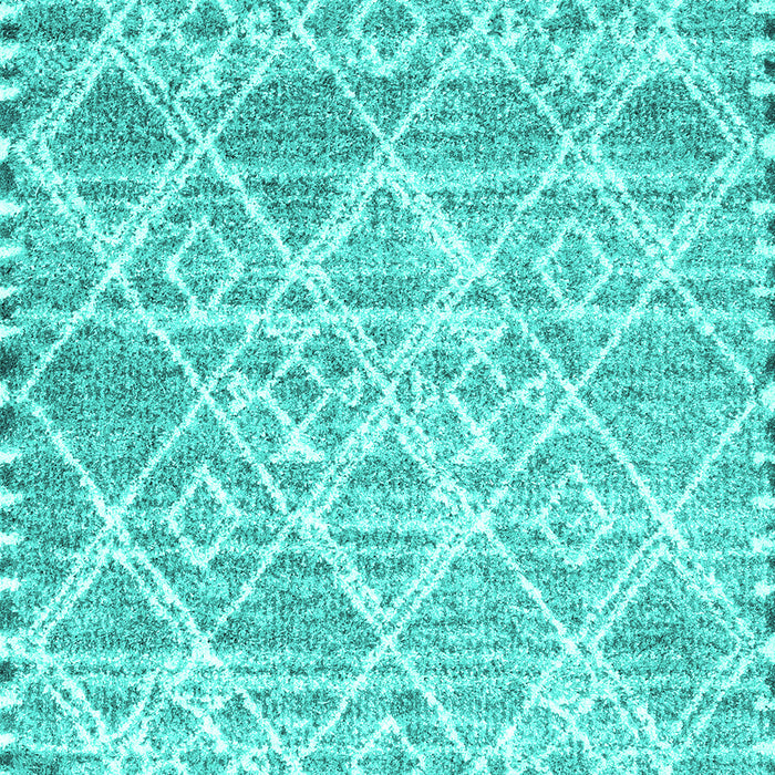 Machine Washable Abstract Turquoise Contemporary Area Rugs, wshcon3068turq