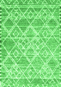 Abstract Green Contemporary Rug, con3068grn