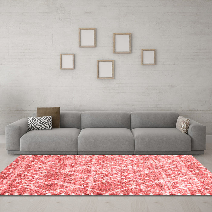 Contemporary Red Washable Rugs
