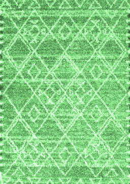 Abstract Emerald Green Contemporary Rug, con3068emgrn