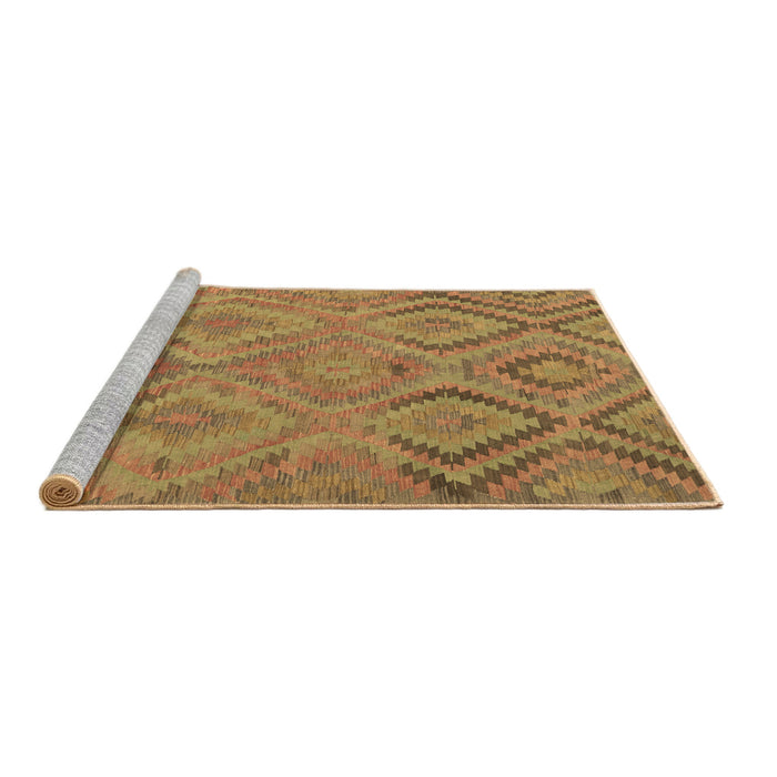 Sideview of Machine Washable Southwestern Brown Country Rug, wshcon3069brn