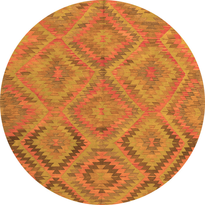 Square Southwestern Orange Country Rug, con3069org