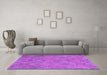 Machine Washable Southwestern Purple Country Area Rugs in a Living Room, wshcon3069pur