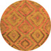 Machine Washable Southwestern Orange Country Area Rugs, wshcon3069org