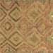 Square Southwestern Brown Country Rug, con3069brn