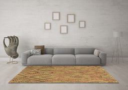 Machine Washable Southwestern Brown Country Rug in a Living Room,, wshcon3069brn
