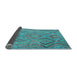 Sideview of Southwestern Light Blue Country Rug, con3069lblu