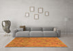 Machine Washable Southwestern Orange Country Area Rugs in a Living Room, wshcon3069org