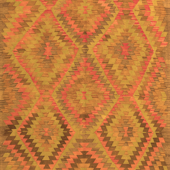 Serging Thickness of Machine Washable Southwestern Orange Country Area Rugs, wshcon3069org