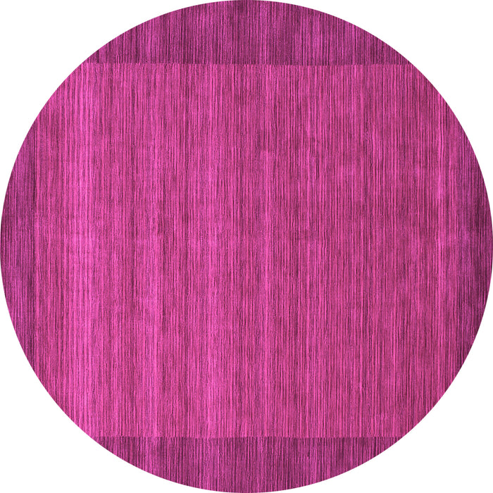 Round Machine Washable Abstract Pink Contemporary Rug, wshcon306pnk