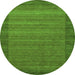 Square Abstract Green Contemporary Rug, con306grn