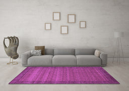 Machine Washable Abstract Purple Contemporary Area Rugs in a Living Room, wshcon306pur