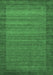 Machine Washable Abstract Emerald Green Contemporary Area Rugs, wshcon306emgrn