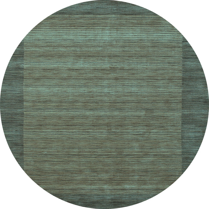 Round Abstract Light Blue Contemporary Rug, con306lblu