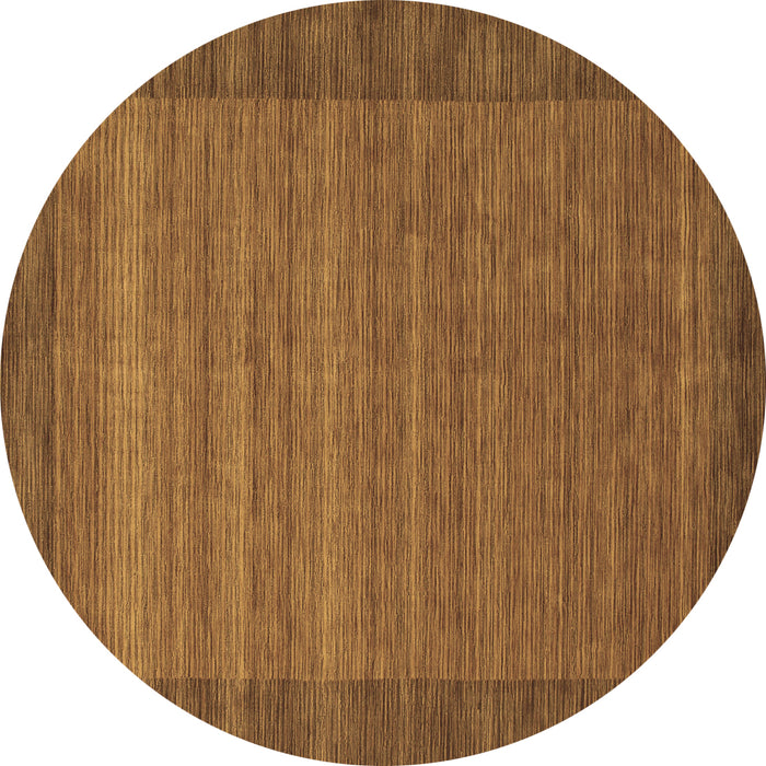Round Abstract Brown Contemporary Rug, con306brn