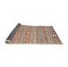 Thickness of Contemporary Rust Pink Southwestern Rug, con3070