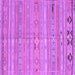 Square Machine Washable Southwestern Purple Country Area Rugs, wshcon3070pur