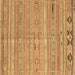 Square Southwestern Brown Country Rug, con3070brn