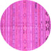 Round Southwestern Pink Country Rug, con3070pnk