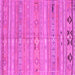 Square Machine Washable Southwestern Pink Country Rug, wshcon3070pnk