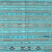 Square Southwestern Light Blue Country Rug, con3070lblu