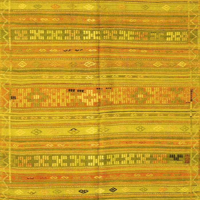 Machine Washable Southwestern Yellow Country Rug, wshcon3070yw