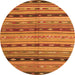 Square Southwestern Orange Country Rug, con3071org