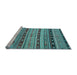 Sideview of Machine Washable Southwestern Light Blue Country Rug, wshcon3071lblu