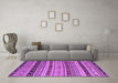 Machine Washable Southwestern Purple Country Area Rugs in a Living Room, wshcon3071pur