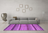 Machine Washable Southwestern Purple Country Rug, wshcon3071pur