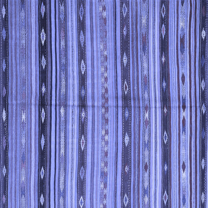 Square Southwestern Blue Country Rug, con3071blu