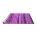 Sideview of Machine Washable Southwestern Purple Country Area Rugs, wshcon3071pur