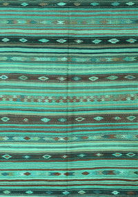 Southwestern Turquoise Country Rug, con3071turq