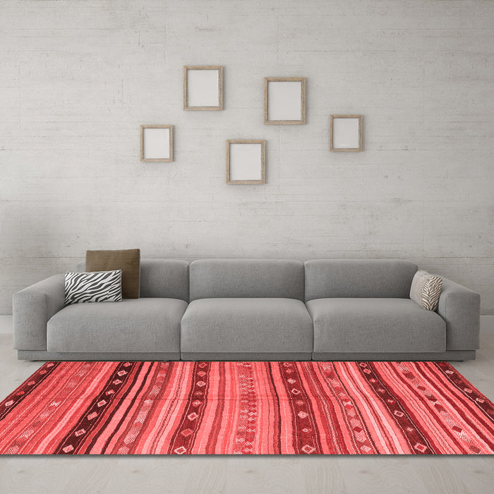 Country Red Washable Rugs