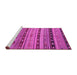 Sideview of Machine Washable Southwestern Pink Country Rug, wshcon3071pnk
