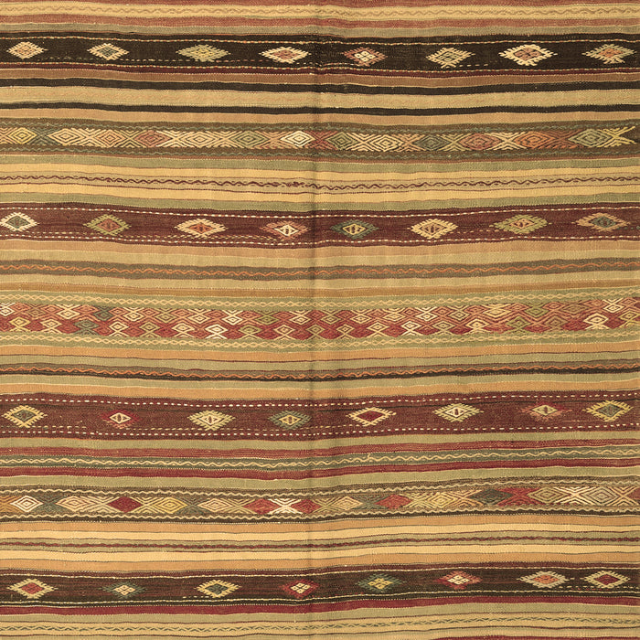 Machine Washable Southwestern Brown Country Rug, wshcon3071brn