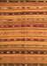 Serging Thickness of Machine Washable Southwestern Orange Country Area Rugs, wshcon3071org