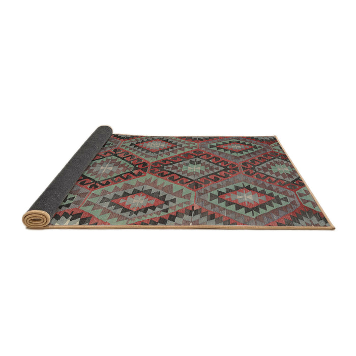 Thickness of Contemporary Chestnut Brown Southwestern Rug, con3072