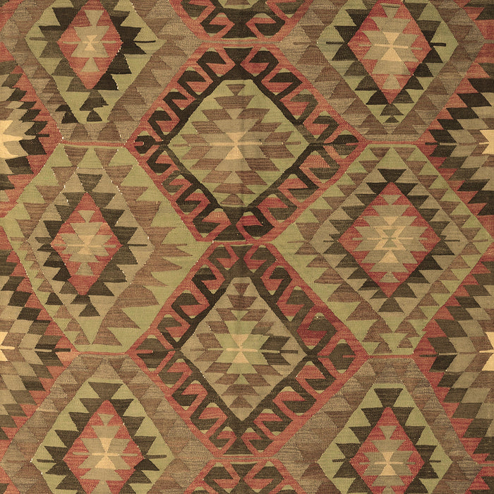 Machine Washable Southwestern Brown Country Rug, wshcon3072brn